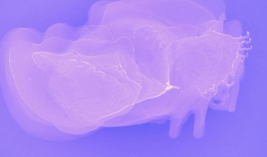 Abstract Paint Illustration. Blue Contemporary Digital Canvas. Bright Oil Concept. Violet Graphic Flow Template. Futuristic Trendy Banner. Pink Light Oil Design. Graphic Paint Gradient.