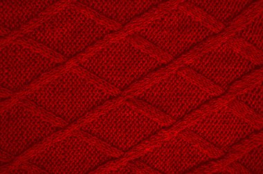 Soyut Yün. Organik örülmüş süveter. Yapı El Yapımı Tatil Arkaplanı. Keten örgü yün. Kırmızı Yakın Çekim İpliği. İskandinav Kış Tuvali. Kumaş giysiyi hazırla. Yumuşak Örgü Kumaş.