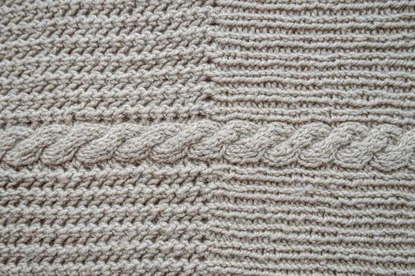 Knitting Texture Vintage Wool Fabric Jacquard Warm Background Closeup Knitted — Stock Photo, Image