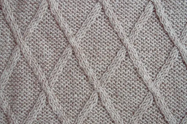 編み物のテクスチャ 抽象的な編まれたセーター ニットウェアXmas背景 編まれたテクスチャ スレッド スカンジナビアの暖かい布 クローズアップキャンバス刺繍 リネンニットテクスチャ — ストック写真