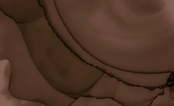 Paint Chocolate Texture. Dark Cream Background. Color Dessert Pattern. Watercolour Wave Border. Abstract Chocolate Texture. Brown Cream Wallpaper. Black Cake Pattern. Liquid Chocolate Texture.