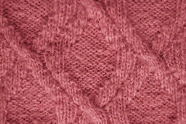 Gebreide Stof Biologisch Geweven Patroon Macro Knitwear Warme Achtergrond Detail — Stockfoto