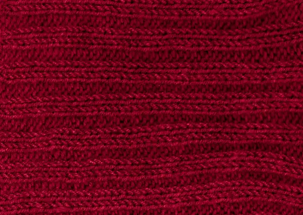 Fiber Abstract Wool. Organic Woven Textile. Linen Knitwear Xmas Background. Cotton Knitted Wool. Red Weave Thread. Nordic Winter Decor. Structure Canvas Embroidery. Knitted Fabric.