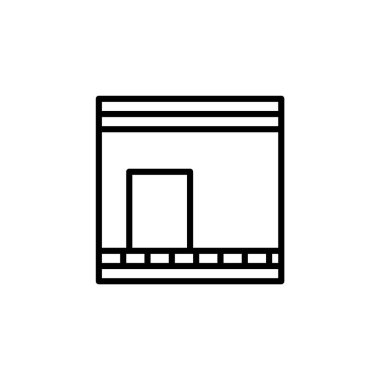 Kabe simgesinin taslak biçimli vektör illüstrasyonu. Her amaca uygun. Şeffaf arkaplanda izole