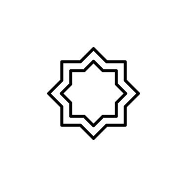 Taslak biçimli Arapça şekil simgesinin vektör çizimi. Her amaca uygun. Şeffaf arkaplanda izole