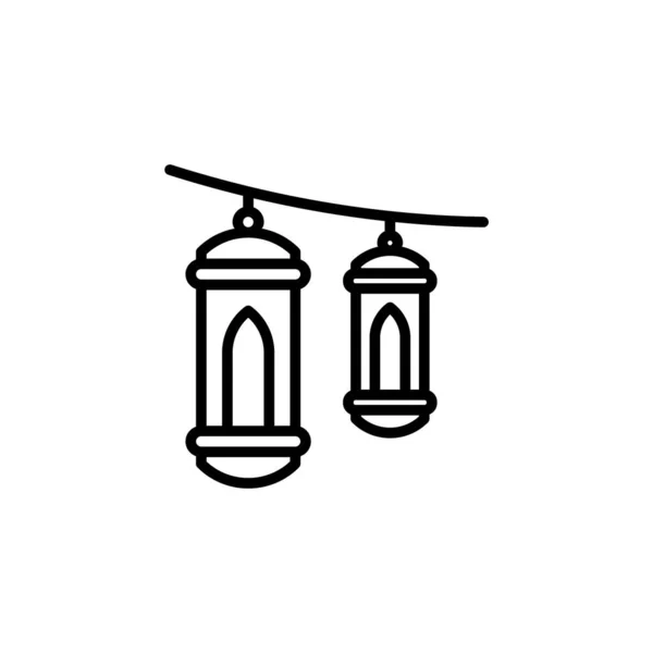 Taslak Biçimli Ramazan Feneri Ikonunun Vektör Illüstrasyonu Her Amaca Uygun — Stok Vektör