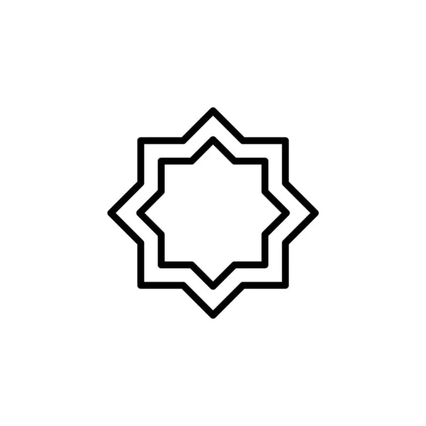 アウトラインスタイルのアラビア図形アイコンのベクトルイラスト どんな目的にも適しています 透明性のある背景で — ストックベクタ