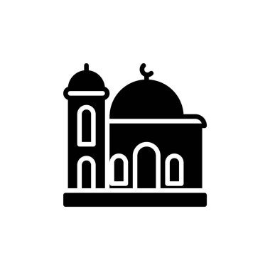 Ramazan ayı simgesinin kabartma biçiminde vektör illüstrasyonu. herhangi bir amaç için uygun.