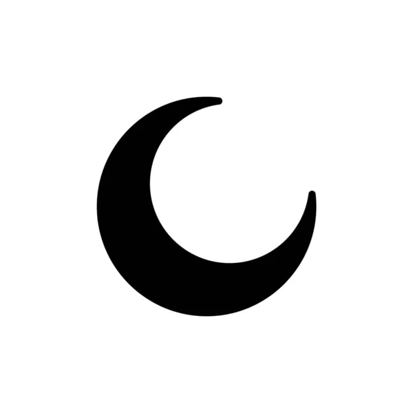Illustration Vectorielle Icône Croissant Lune Avec Style Glyphe Adapté Importe — Image vectorielle