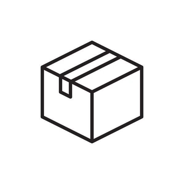Box Symbol Flachen Stil Liefervektordarstellung Auf Weißem Isoliertem Hintergrund Cargo Stockillustration