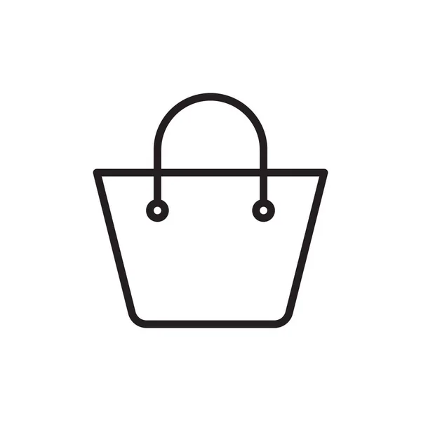 Shopping Bag Icon Flat Style Handbag Vector Illustration White Isolated — Stock Vector
