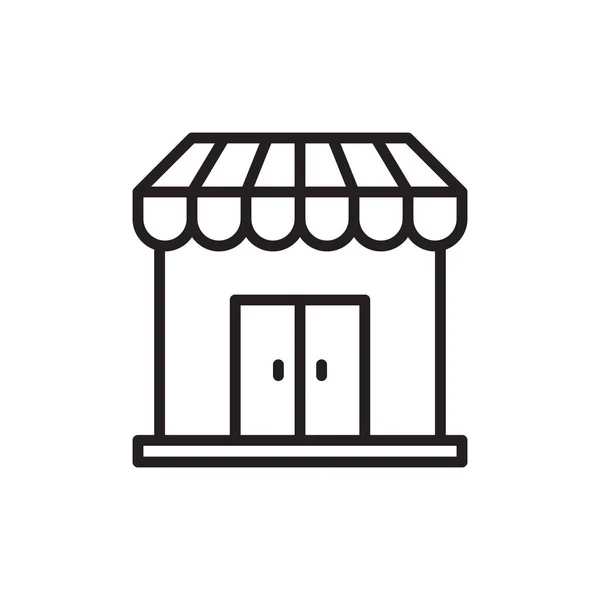 Store Icône Dans Style Plat Boutique Illustration Vectorielle Sur Fond — Image vectorielle