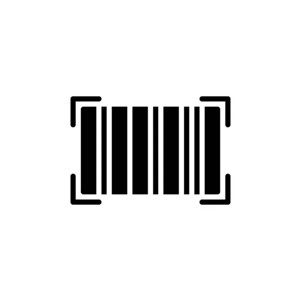 Vektor Illustration Des Barcode Symbols Mit Glyphen Stil Für Jeden — Stockvektor