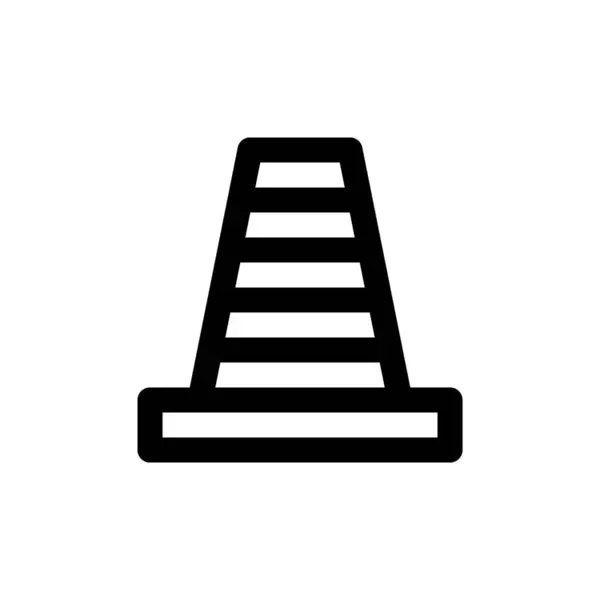 Umriss Straßenverkehr Kegel Symbol Illustration Vektor Symbol — Stockvektor