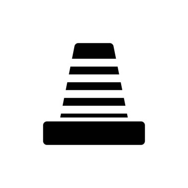 Trafik konisi simgesi veya logo izole edilmiş işaret vektör çizimi - yüksek kaliteli siyah biçim vektör simgeleri.