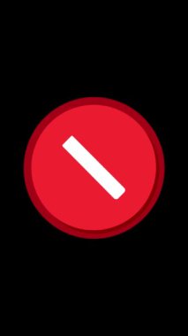 Siyah arka planda Kızıl Haç X animasyonu. Dikey ya da dikey animasyon videosu