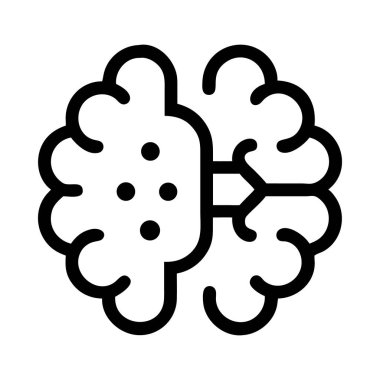 Yapay zekayı ve otomasyon teknolojisini temsil eden bir beynin simgesi.