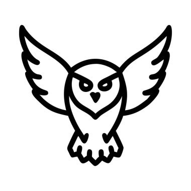Önden uçan bir baykuşun simgesi, bilgeliği ve gece hayatını temsil ediyor..