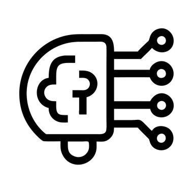 Yapay zekayı ve veri işlemeyi sembolize eden simge.