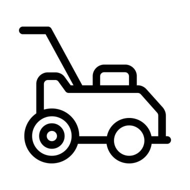 Bahçe ve çevre düzenlemesi için çim biçme makinesi ikonu.