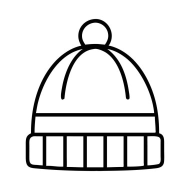 Kışlık giysileri ve sıcaklığı temsil eden bir şapka simgesi..