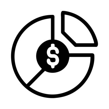 Mali analizi ve gider takibini sembolize eden bir bütçe şeması simgesi.