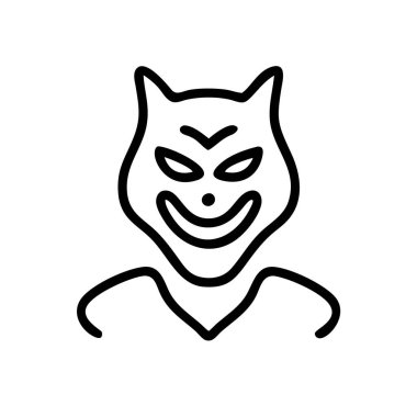 Cadılar Bayramı ve ürkütücü temalar için uygun bir kurt adam ikonu..