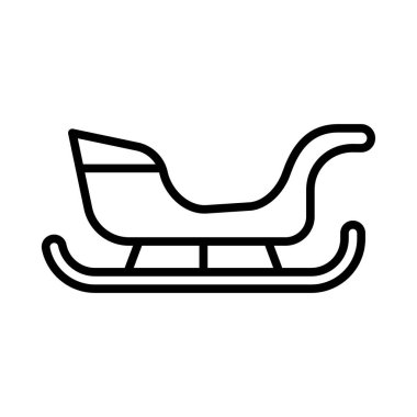 Geleneksel kış ulaşımını ve bayramı simgeleyen bir kızak simgesi.