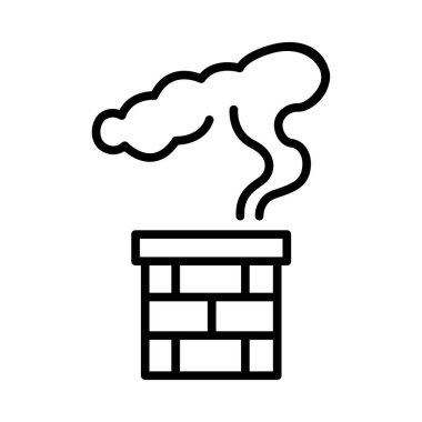 Dumanlı bir bacanın simgesi, sıcaklığı ve kışı simgeliyor..