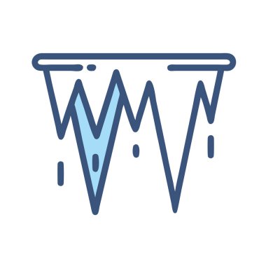 Buz saçaklarının basit simgesi, soğuk havayı ve kışı simgeliyor..