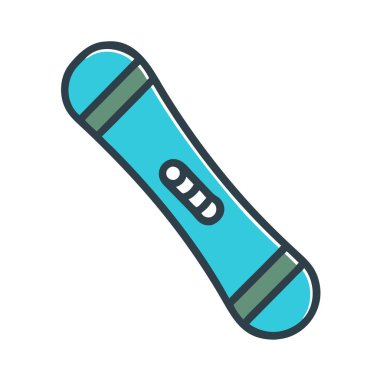 Bir deniz mavisi snowboard 'u simgesi, kış sporları ve açık hava aktiviteleri için mükemmel..