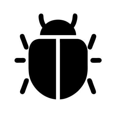 Siyah ve beyaz hata simgesi, yazılım veya hata ayıklama kavramları için ideal.