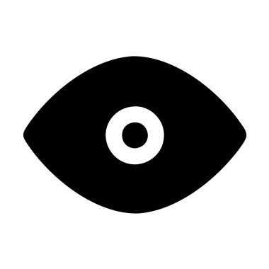 Minimalist göz simgesi, görme, görme ya da gözlem simgesi.