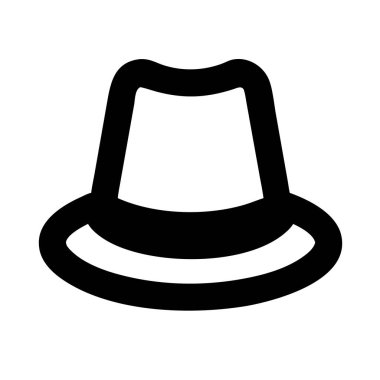 Şık bir şapkanın simgesi, modayı, aksesuarları ya da başlığı simgeliyor..