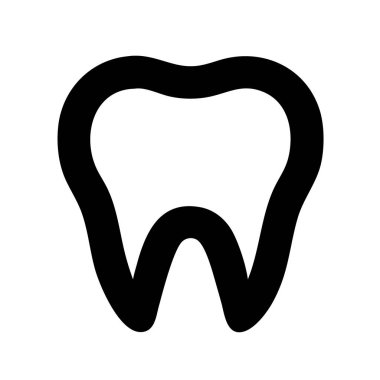 Diş sağlığı ya da oral sağlığı temsil eden bir diş simgesi.