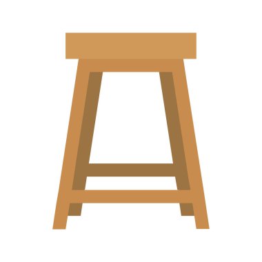 Kafe oturma tasarımları için düz tabure vektörü