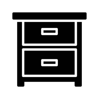 Yatak odası depolama çözümleri için çekmece vektörü