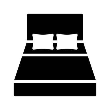 Modern yatak odası tasarımı için yatak vektörü
