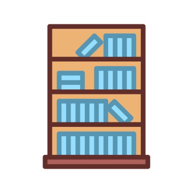 Çalışma alanları için özet dolu kitaplık vektörü