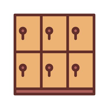 Okul deposu için dolap vektörünü özetle