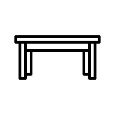 Ev, toplantı veya çalışma alanı için çok amaçlı mobilyaları temsil eden tablo simgesi