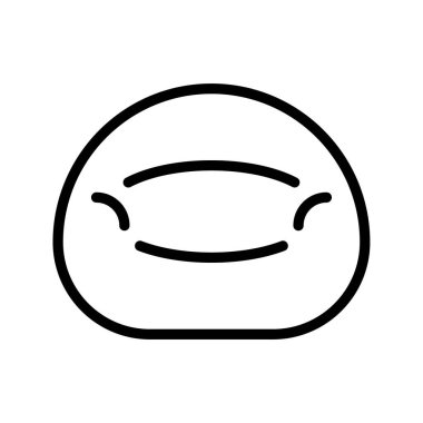 Gündelik oturma, gençlik mobilyası ya da modern ev dekorasyonu için fasulye poşeti simgesi