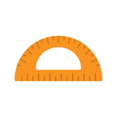 Ark cetvel simgesi. Geometri, matematik veya okul tasarımları için ideal.