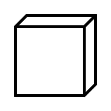 Üç boyutlu küp çizgisi. Giysiler geometri, mimari veya tasarım projeleri.