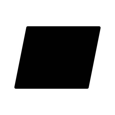 Kalın paralel kenar kabartması. Matematik, eğitim veya geometrik tasarım temaları.