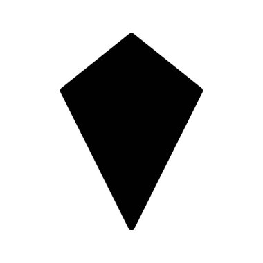 Katı siyah uçurtma kabartması. Oyuncu, soyut ya da eğitici tasarımlar için harika.