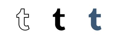 Tumblr simgesi ayarlandı. Sosyal medya şablonları, dijital pazarlama tasarımları ve web sitesi arayüzleri için uygun. Blogculuğun, yaratıcılığın ve topluluğun sembolü. Jambi, Endonezya - Haziran 08, 2025