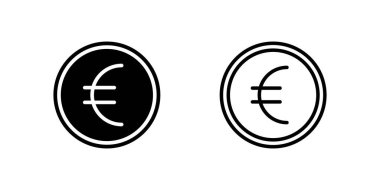 Uluslararası finans ve ödeme uygulamaları için mükemmel EUR sembollerine sahip profesyonel avro para birimi sembolleri