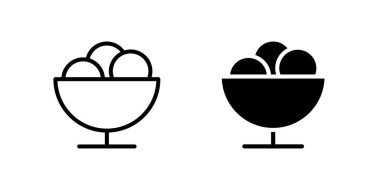 Dondurma Kasesi Simgesi Tatlı ya da atıştırmalık temalar için ideal.