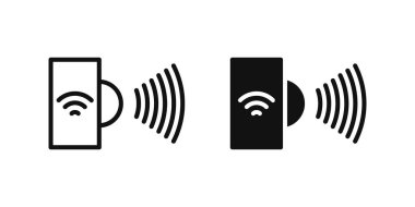 Sensör simgesi seti ev otomasyonu ve IoT sistemlerinde kullanılan akıllı sensörleri temsil ediyor.
